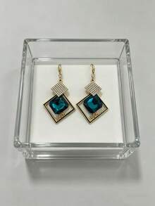1 par de pendientes geométricos clásicos, de estilo europeo y americano, a la moda y versátiles - Multicolor - Ver 7