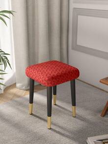 1 chiếc bọc ghế đẩu hình tam giác vuông nhỏ, chất liệu jacquard, thích hợp cho phòng khách, phòng ngủ, phòng ăn, phong cách tối giản hiện đại, phù hợp mọi mùa. - Đỏ - Xem 3