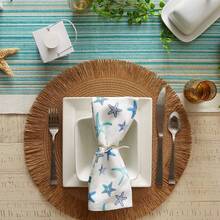 1/2/4/6/8pcs 15-Inch Round Woven Tassel Placemats, Heat-Resistant Table Mats, Bohemian Style Tassel Placemats, Hotel & Restaurant Tableware Decor, Living Room & Dining Table Non-Slip Pads, Suitable For Family Gatherings, Weddings, Parties - Dark Green - View 11