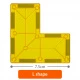 Juego de 4 piezas en forma de L