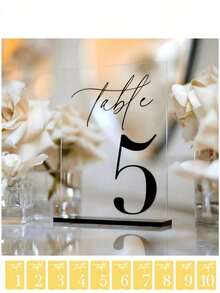 Placas numeradas de mesa de boda en negro mate 3D, papelería de boda, decoración de recepción de boda negra, regalo de cumpleaños de verano, playa, regreso a la escuela, útiles escolares, decoración de habitación - Multicolor - Ver 45