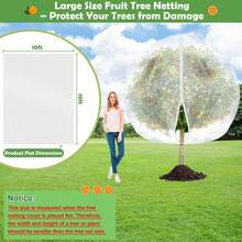 7.8 X 7.8 Ft Large Fruit Tree Netting Cover With Zipper And Drawstring Garden Insect Netting Plant Cover Transparent Bird Plant Barrier Flower Fruit Mesh Screen For Preventing Deer Squirrel Bug - One Size Fits All - View 8
