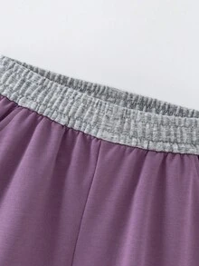 mini bala Smart Kids Summer Shorts, Breathable Quick-Dry Knee-Length Casual 2026 - Deep Purple - View 6