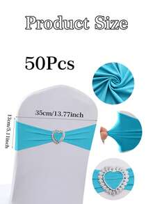 10/50 Stück 13*35cm herzförmige Schnallen Elastikbänder für Stühle, geeignet für Hochzeit, Party, Geburtstag, Babyparty, Abschlussfeier Dekoration - Verschiedenfarbig - Übersicht 17