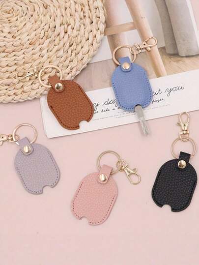 Hộp đựng chìa khóa bằng da nhiều màu, nhỏ gọn và di động, chống trầy xước và chống rơi, móc khóa đa năng tối giản, hộp đựng chìa khóa nhẹ và bền.