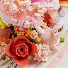 850+ PCS Small Particle Building Blocks Butterfly & Flower Bouquet Model, Colorful Butterfly Combination, Indoor Home Decor, ABS Plastic Assembly Model, Gift For Men & Women, Birthday & Holiday Present - Creative Butterfly Flower - View 5
