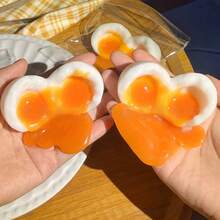 Schylling 1个逼真流蛋挤压玩具，减压挤压恶作剧礼物，爆裂蛋黄减压挤压 - 彩色 - 查看 7