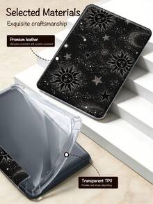 Ốp lưng máy tính bảng họa tiết Mặt Trời và Các Vì Sao, tương thích với iPad Air 8 (M4) 2026 (11/13 inch), Air 11 inch M3 2025 / M2 2024, Air thế hệ thứ 5 2022, (A16) 11 inch thế hệ thứ 11 2025, tương thích với Samsung Galaxy Tab, Kindle Paperwhite thế hệ thứ 12 2024. Mặt lưng trong suốt, họa tiết thời trang, chức năng tự động tắt/mở màn hình, bảo vệ bằng túi khí, thích hợp làm quà tặng và sử dụng trong văn phòng. - Nhiều màu - Xem 10