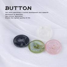 10pcs Round Flower Shaped Buttons, Colorful Shirt Buttons, Knitted Cardigan Buttons, High-End Exquisite Manhattan Garment Buttons - 10pcs - View 4