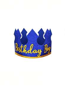 1 Set Birthday Boy Crown Hat, Sash And Badge - Creative Foldable Children's Birthday Party Photo Prop Decor - Multicolor - View 11