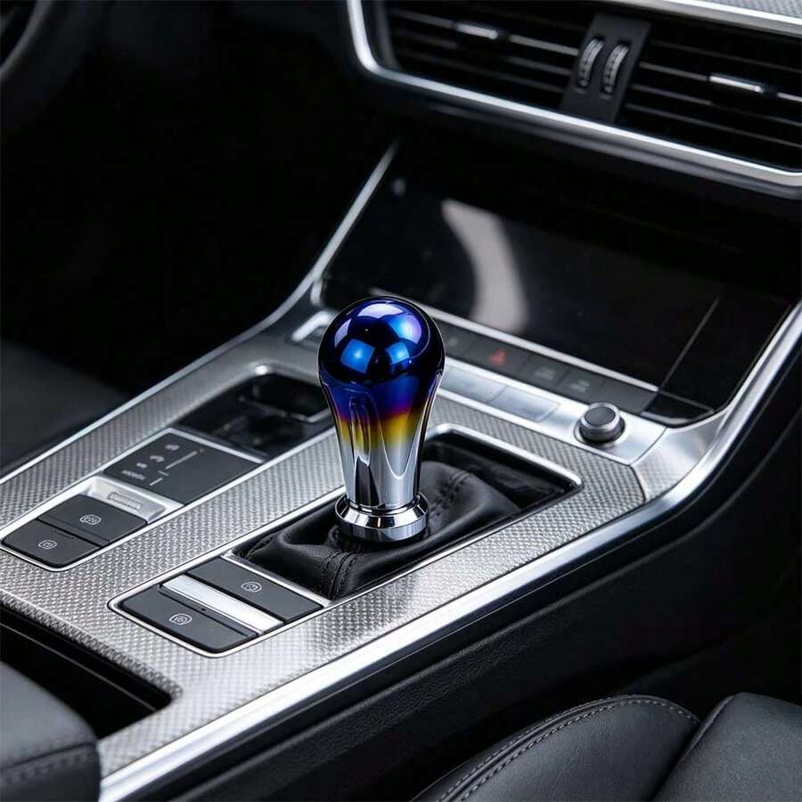 1pc Universal Car Gear Shift Knob, Manual Transmission Modification Gradient Blue-Black Shift Lever, Car Interior Upgrade Accessory