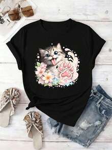Women T-Shirts - Black - View 2