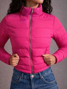 Chamarra Dama Peluche Interior Moda - Rosa Fucsia - Ver 1