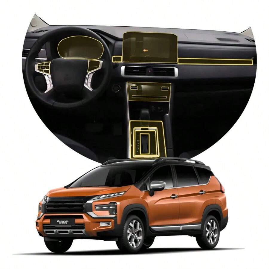 Protectores PPF Interior Transparente Para  Xpander Cross 2025 Kit Completo - Transparente - Ver 1