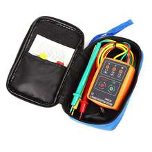 852B 3-Phase 60V~600V AC Sequence Order Rotation Indicator Tester 20Hz-400Hz - Naranja - Ver 6