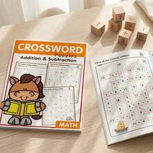 32页数学加减法练习册，适合7-10岁儿童 | 互动式心算练习，包含数轴、填空游戏、加减法练习 | 适合1-3年级学生的日常算术练习 | 超过20个互动活动，32页练习册，色彩丰富的数学练习和趣味练习，适合早期学习者 | 包含32页引人入胜的练习内容，是日常练习的理想选择，非常适合家庭教育或课堂教学 - 彩色 - 查看 3