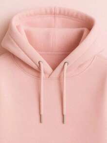 Kids' Kangaroo Hoodie With Bear Print, Cotton, Comfortable, Various Colors And Sizes - 淺粉色 - 查看 4
