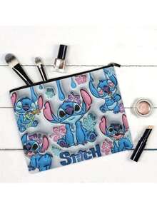 Túi đựng mỹ phẩm Stitch của Disney - Túi đựng mỹ phẩm đa năng, nhẹ, có khóa kéo, phù hợp cho nữ, chất liệu polyester bền, thiết kế hoạt hình dễ thương, dung tích lớn. - Chữ A - Xem 2