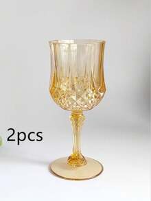 1/2/4/6/12pcs Diamond Textured Wine Glasses, Stemware, Vintage Multi-Color Drinking Cups, Crystal Clear | Suitable For Birthday, Engagement Party Decor, Wedding Banquet, Ideal For Wine, Champagne, Cocktail, Liquor, Juice And Soda, Holiday Outdoor Activities, Back To School Events, Team Building - View 8