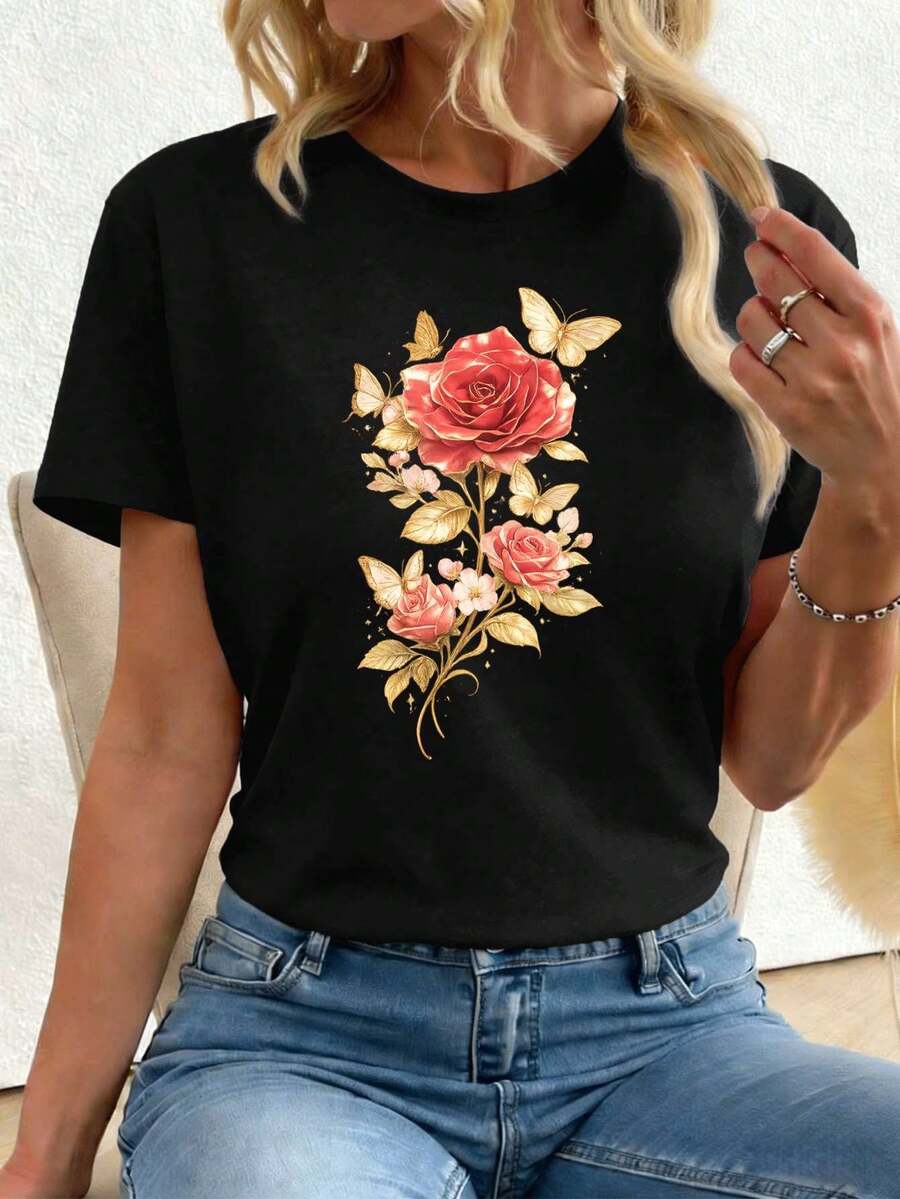 Women T-Shirts - Black - View 1