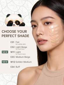 CATKIN Panda Paradise Concealer Cushion BB Cream, Breathable Moisturizing Foundation, Nourishing Skin, Creates Flawless Makeup, Suitable For Sensitive Skin, Light Coverage C03 Medium Beige - C03 Medium Beige - View 9