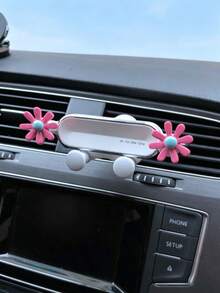 Cute Daisy Air Vent Car Phone Holder, Universal Horizontal & Vertical Air Vent Mount, Stable And Secure Auto-Lock Design - Multicolor - View 14