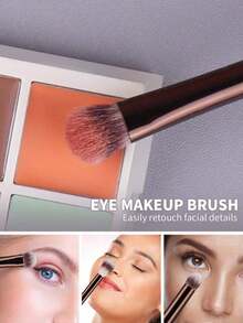 13pcs/Set Professional Soft Long Handle Aluminum Makeup Brush Set (Including Eyelash Brush, Eyeshadow Brush, Eyebrow Brush, Blending Brush, Lip Brush, Highlighter Brush, Concealer Brush), Suitable Powder//Makeup, Daily & Travel Use, Thoughtful Makeup Friends,Brush Set,Makeup Brush Kit,Make Up Brush Set,Make Up Set Complete,Makeup Brush Set,Complete Makeup Kit,Brush Kit,Brushes Makeup Set,Makeup Set,Set,Giveaways,Professional Makeup Brushes,Complete Makeup Set - màu nâu - Xem 6