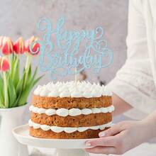 1个闪光生日蛋糕装饰插牌，婴儿派对生日蛋糕装饰，生日派对用品 - 生日 - 查看 4