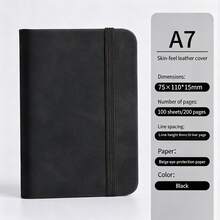 Set di quaderni rilegati in copertina rigida A5/A7 - Copertina in pelle PU, 200 pagine/100 pagine, adatto per scuola, università, lavoro, viaggio - Quaderno a righe, comodo per prendere appunti - Quaderno A5 - Visualizzare 18