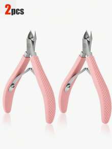 3/2/1 件套角质层钳，专业美甲沙龙，指甲钳，嵌甲剪，防滑手柄，不锈钢角质层钳，指甲修剪工具套装，不锈钢指甲钳，指甲护理套装，角质层去除套装，指甲角质层推，美甲修脚套装 - 粉色 - 查看 8