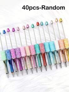 1pc/6pcs/10pcs Best-Selling DIY Pen Kits: Handmade, Exquisite Design, Gradient UV Plated Pearl Decor, Creative Handicraft Project, Ideal Holiday Gift - Gradient Of Broken Bricks - View 12