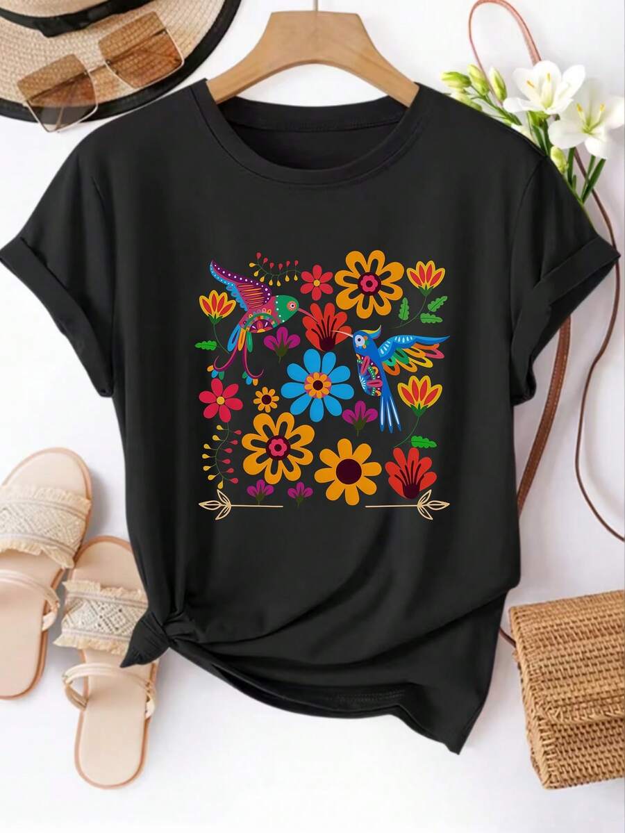 Women T-Shirts - 黑色 - 查看 1