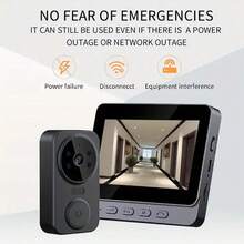 Wireless Video Doorbell Camera, Smart Doorbell, Home Security Video Intercom Doorbell, Two-Way Audio, Waterproof, HD Full Color Night Vision, Suitable For Home - View 3