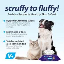 Furbliss Hygienic Dog Grooming Wipes Cleansing Grooming And Deodorizing Hypoallergenic Pet Wipes With Natural Deodorizer 100ct - Trắng - Xem 4