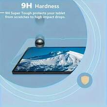 Protector de pantalla de vidrio templado compatible con Samsung Galaxy Tab S7 FE/S8+/S9+/S9 FE+/S10+ de 12.4 pulgadas, protección de cobertura completa, diseño antiarañazos, película protectora de tableta con acabado brillante - transparente - Ver 3