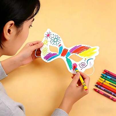 Bộ 20 mặt nạ giấy hình bướm che nửa mặt - Mặt nạ trắng trơn, tự tay trang trí, rèn luyện kỹ năng vẽ, phát triển trí tưởng tượng, hoạt động gia đình tuyệt vời, có dây chun, thích hợp cho các bữa tiệc hóa trang, sự kiện nhóm và làm quà tặng.