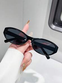 1 chiếc kính thời trang gọng mắt mèo cổ điển, kính thời trang nữ thích hợp cho các dịp thường ngày, đi biển, du lịch, dự tiệc, làm quà tặng, phối đồ hàng ngày, phong cách Y2K. - màu đen - Xem 2
