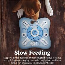 FURRY LOVE - Dog Puzzle Food Feeder | Level 3 IQ Training Toy For Small_Medium_Large Dogs | Mental Enrichment &Amp; Aggressive Chewer Gift | Interactive Treat Puzzle -Blue - White - View 5