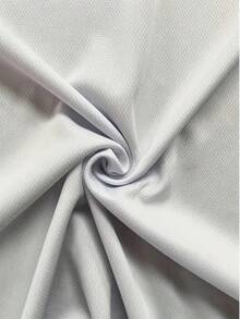 A Plus Size Short Sleeve White T-Shirt Displayed In A Locker Room Atmosphere: Features A Black And White Splash-Style Flared Print On The Front, Combining Minimalist Aesthetics With Adorable Details-X - White - View 5