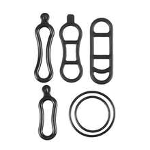 A Set Bicycle Headlights Silicone Straps Taillights Fixed Rubber Bands Riding Front Handles Seat Poles Installation Accessories - Black - View 5