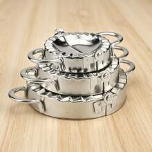 Creative Stainless Steel Dumpling Maker, Small/Medium/Large Size Kitchen Tool For Homemade Dumpling Skin, DIY Dumpling Mold - Silver - View 7