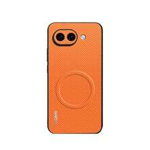 适用于 6、6a、6pro、7、8、9、9a、9pro、10、10a、10pro、XL 的磁吸式真皮手机壳 - 橘色 - 查看 2