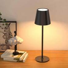 LED Minimalist Wireless Pedestal Lamp, 3 Dimming Levels, Suitable For Indoor, Living Room, Study, Bedroom, Bedside, Touch Sensitive Creative Night Light, Desktop Lamp For Living Room, Stepless Dimming, Ambient Lighting For Night - Desk Lamp - View 2