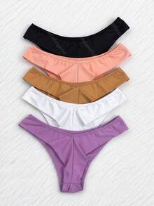 Double Thong Panty Set, Butt-Lifting Comfort, Seamless, Sensual - - 彩色 - 查看 1