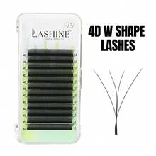 Lashine 12排 0.07 C 黑色 4DW 型假睫毛 4D W 睫毛 Cilios 睫毛 浓密扇形假睫毛 专业美容院批发 - C - 查看 3