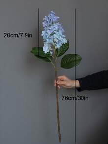 1支長莖繡球花人造花，婚禮場地裝飾路徑引導假花攝影道具 - 多色 - 查看 3