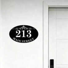 1 PC Modern Metal Door Numbers, Metal Apartment Number Sign,Metal Hotel Room Numbers. Address Plaque. Metal House Numbers. - Black - View 7