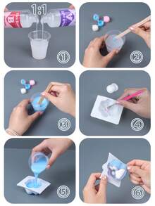 Taba 慢回弹软胶玩具套装，DIY 慢回弹制作套装，DIY 首饰制作，1:1 AB 液态硅胶，含 3 个慢回弹凝胶模具，自制超柔软慢回弹玩具套装，生日节日礼物派对礼品，DIY 手工艺品爱好者的理想之选，适合初学者 - 1Pc - 查看 7