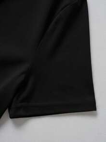 Camiseta corta personalizable para mujer, texto o foto personalizable en la parte delantera y trasera, deportiva negra - Negro - Ver 5