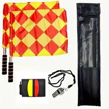 1 Set Football Referee Uniform Kit, Includes Red Card, Yellow Card, Metal Whistle (Random Color), 2 PVC/ABS Square Flags, With Storage Bag - Referee Suit - View 8